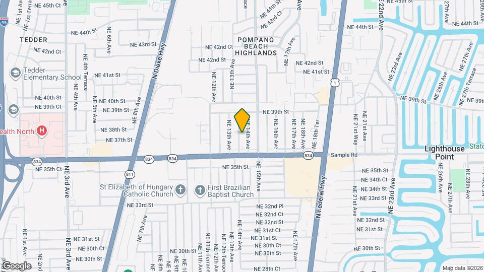 3700 NE 13th Terrace Map and Location Details