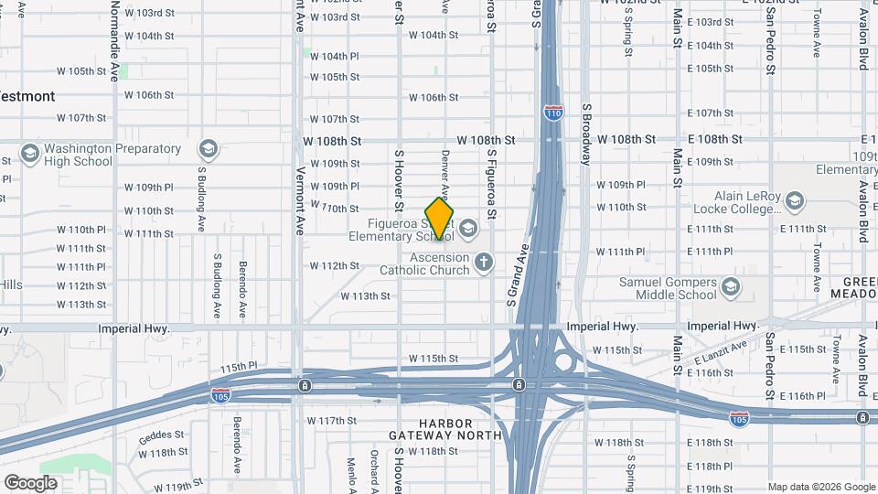 607 W 111th Pl Map and Location Details