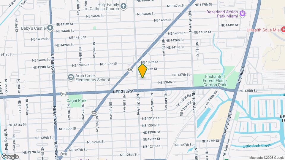 1232 NE 136th Terrace Map and Location Details