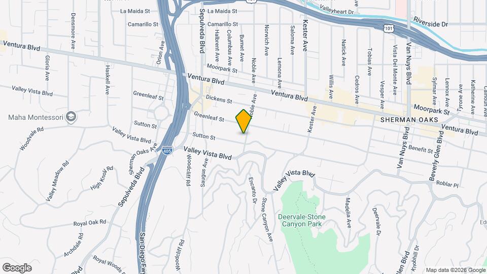 4343 Noble Ave Map and Location Details