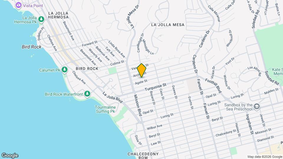 868 Agate St Mapa y Detalles de la Ubicación