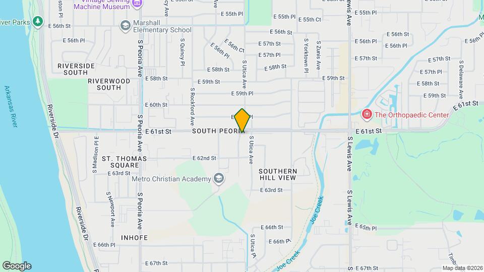 6105 S Troost Ave Map and Location Details