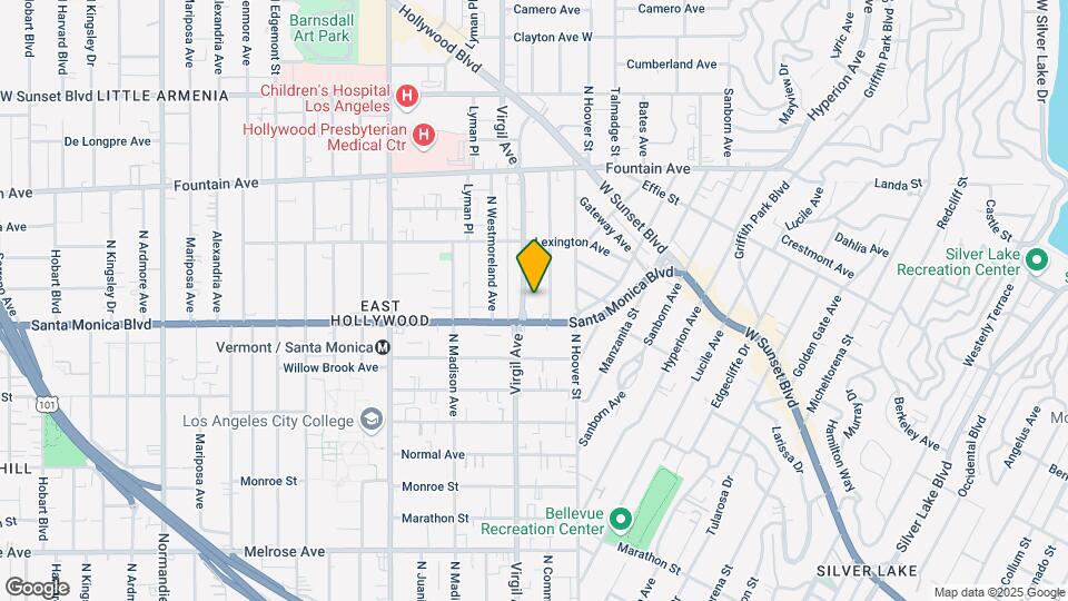 1124-1126 N Virgil Ave Map and Location Details