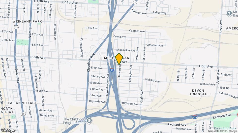 1025 Howard St Map and Location Details