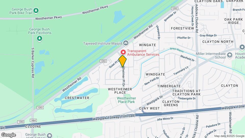 3806 Westheimer Pl Dr Map and Location Details