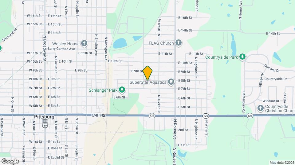 908 E 8th St Map and Location Details