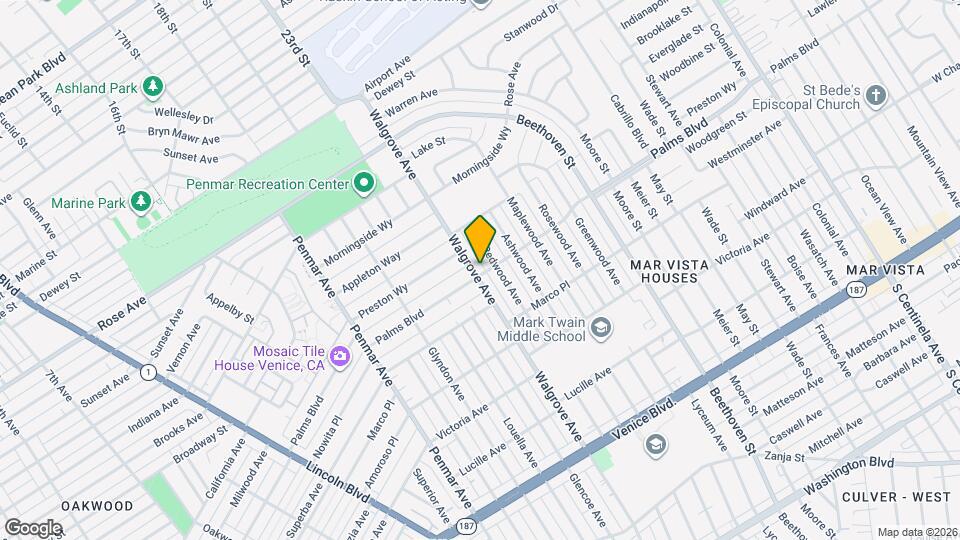 1850 Walgrove Ave Map and Location Details