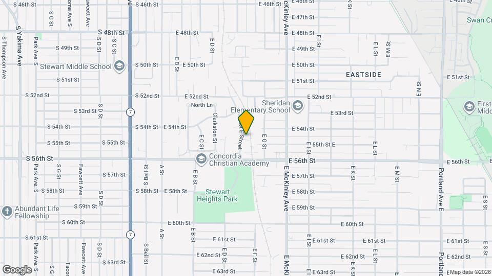 5421 E E St Mapa y Detalles de la Ubicación