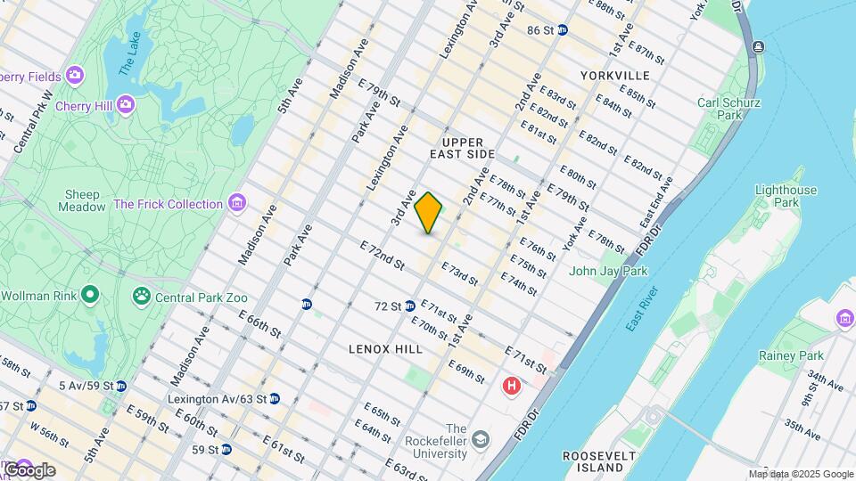 244 E 74th St Map and Location Details