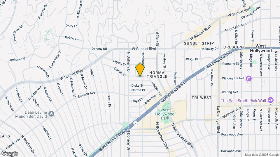 9000 Cynthia St Map and Location Details