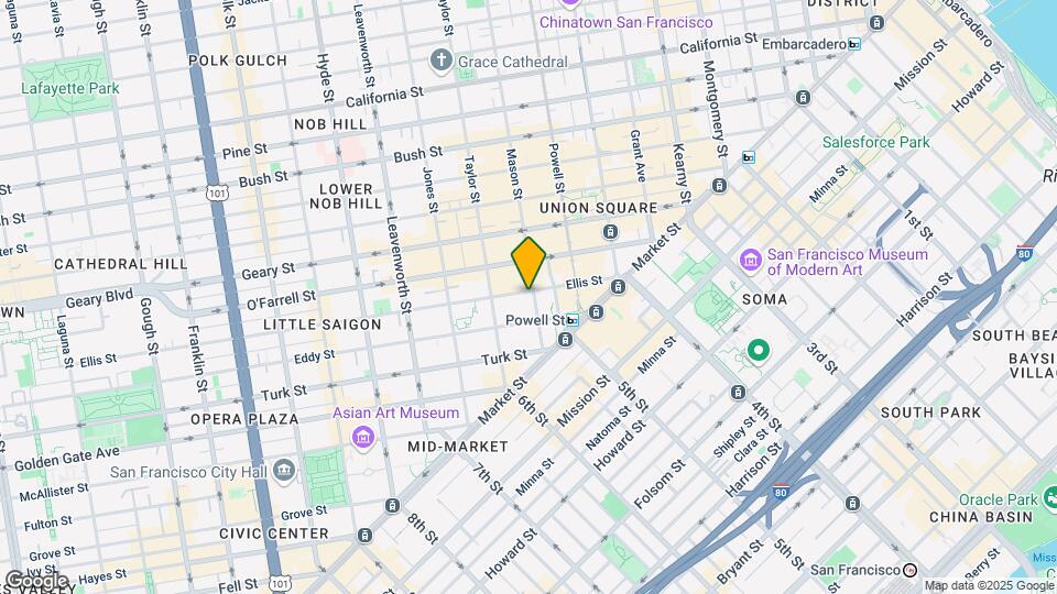 225 Ellis St Mapa y Detalles de la Ubicación