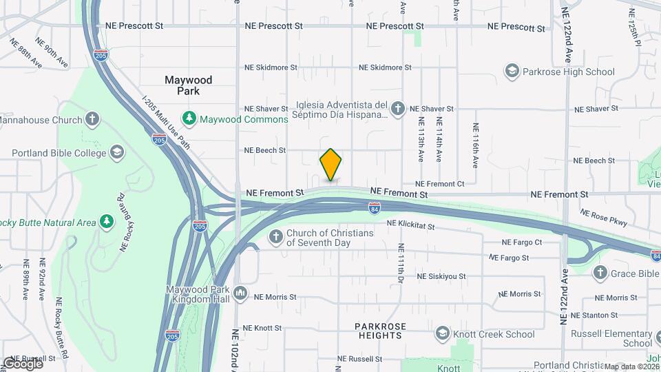 10729 NE Fremont St Map and Location Details