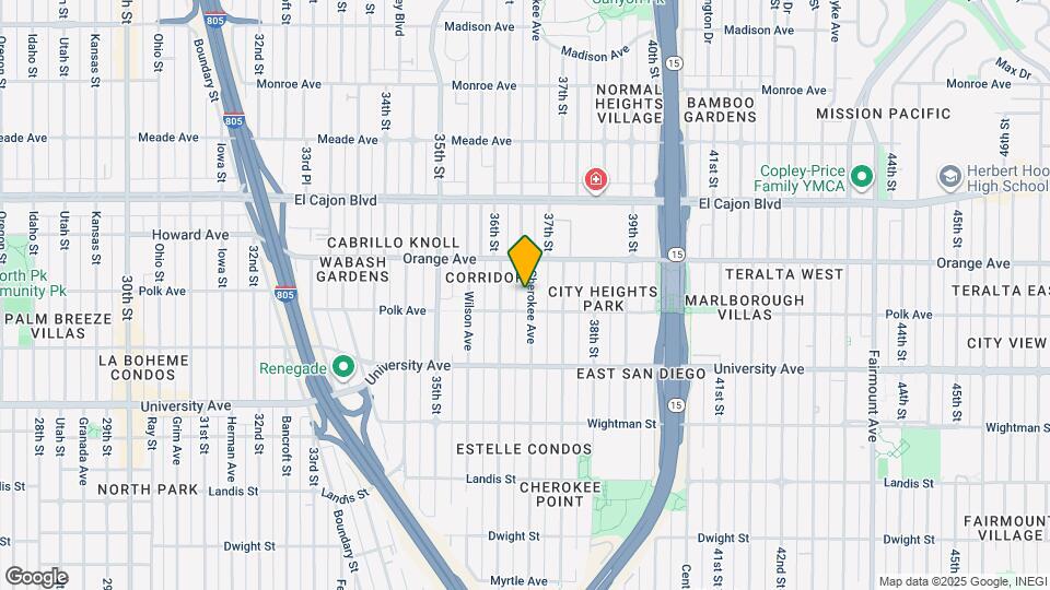 4130 Cherokee Ave Map and Location Details