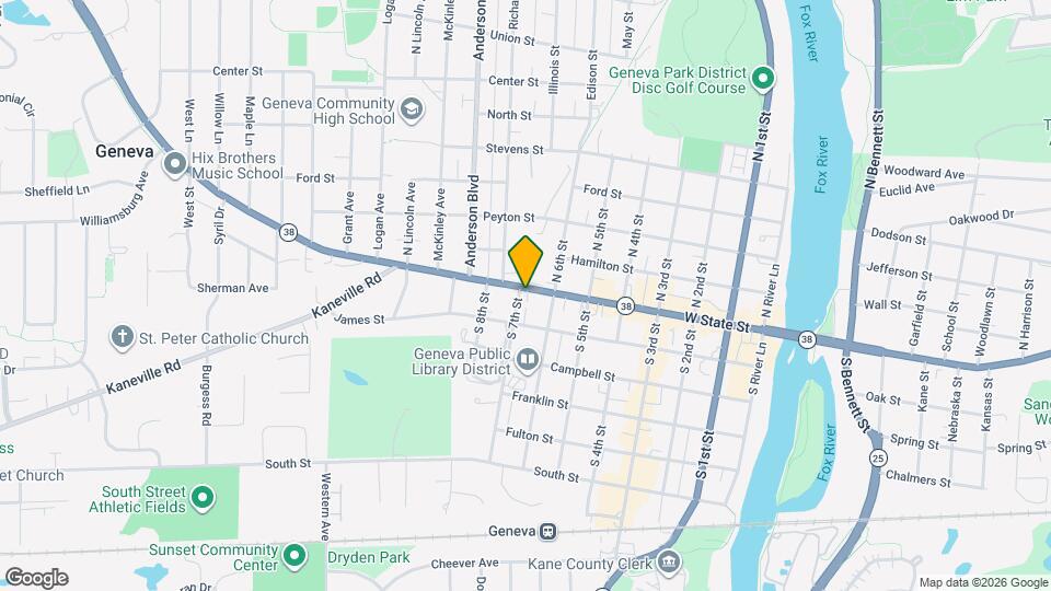 628 W State St Map and Location Details