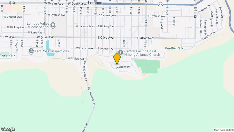632 University Dr Map and Location Details