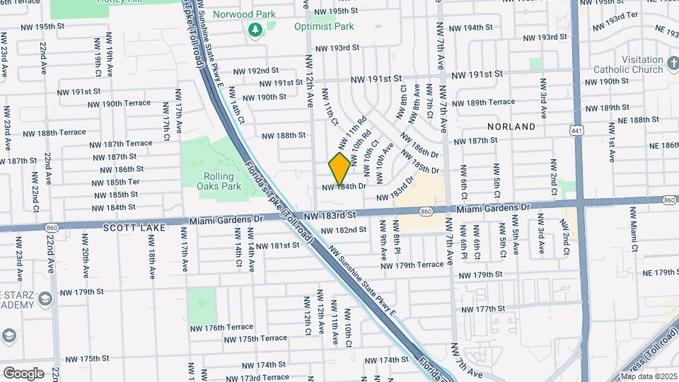 1110 NW 184th Dr Map and Location Details