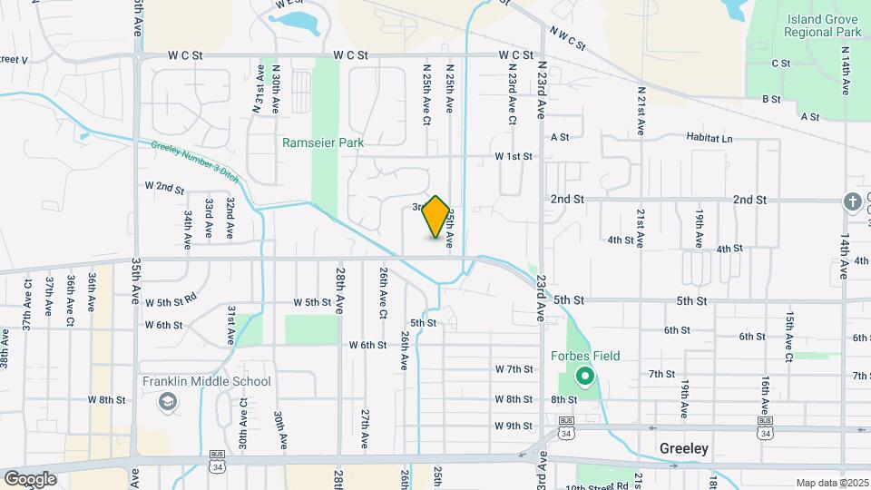 338 25th Avenue Ct, Unit #B Mapa y Detalles de la Ubicación