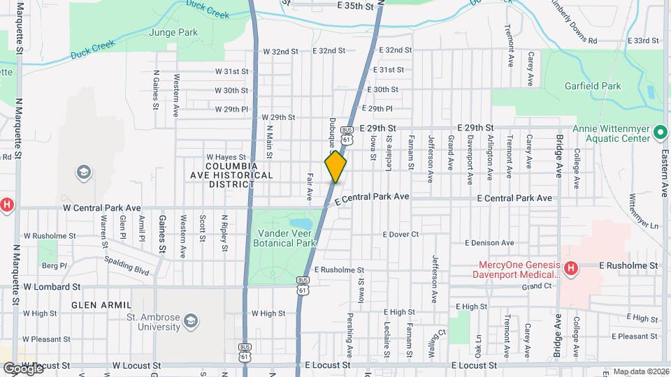 2619 N Brady St Map and Location Details