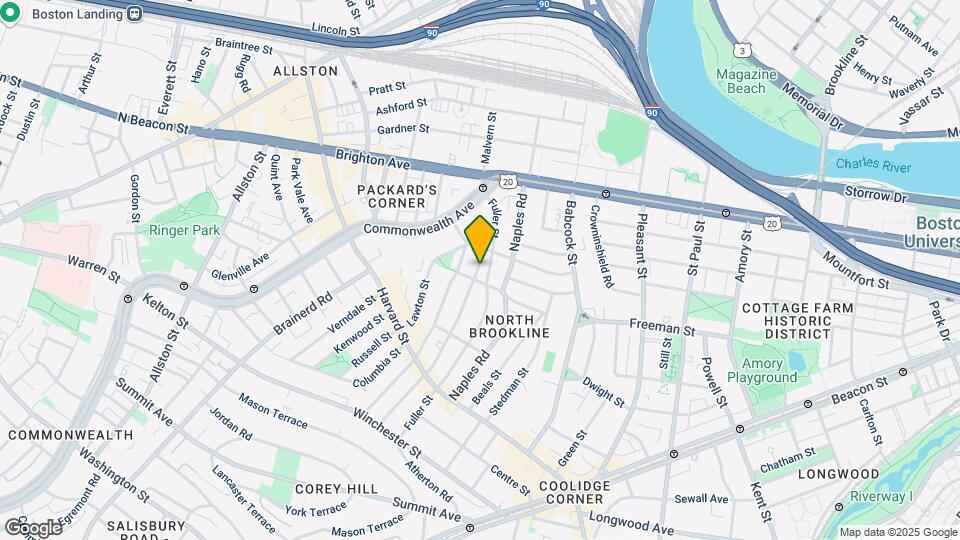 163 Coolidge St, Unit 3 Map and Location Details