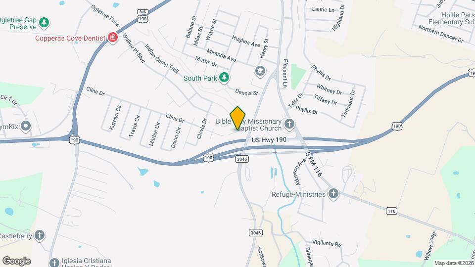 977 Cline Dr Mapa y Detalles de la Ubicación