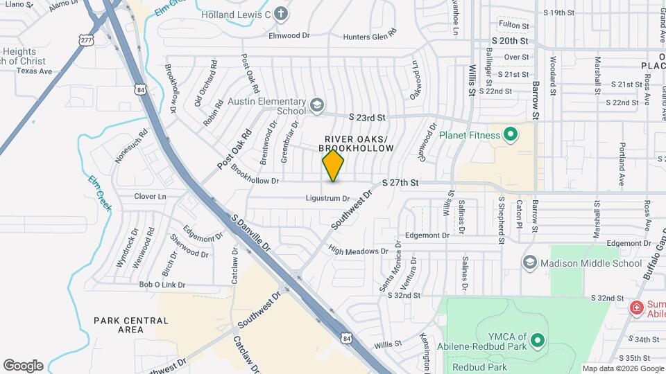 3709 Brookhollow Dr Map and Location Details