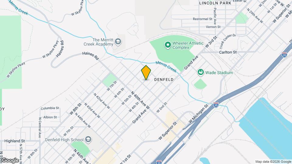 3822 W 5th St, Unit 2 bedroom, 1 bathroom upper unit Map and Location Details
