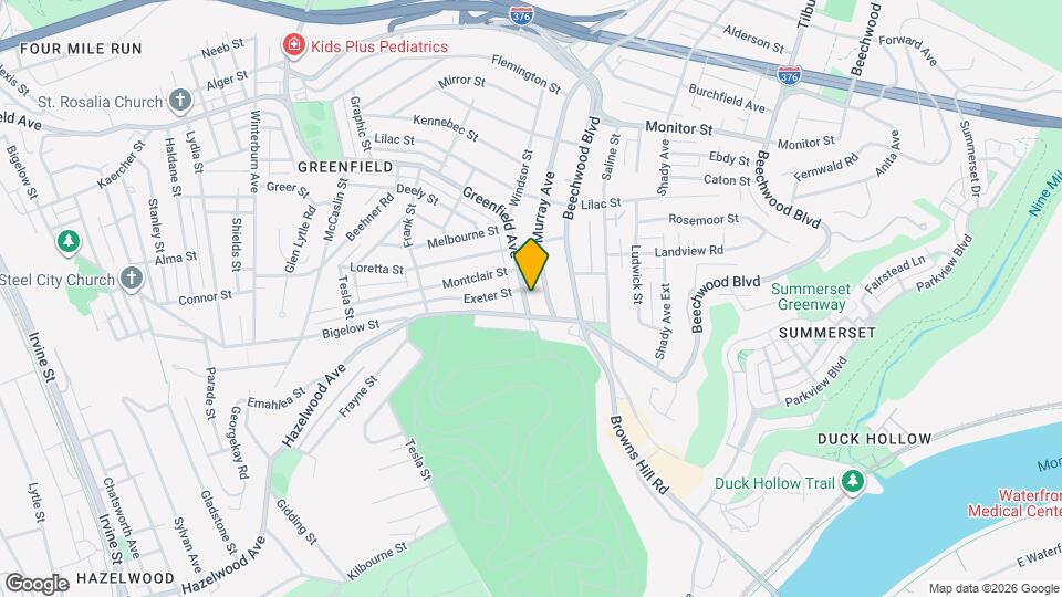 1145 Greenfield Ave, Unit Floor 2 Map and Location Details