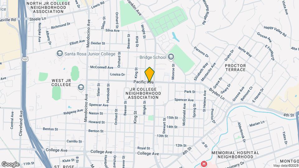 1380 Wright St Mapa y Detalles de la Ubicación
