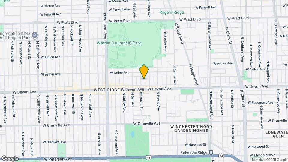 6435 N Leavitt St, Unit 2W Map and Location Details