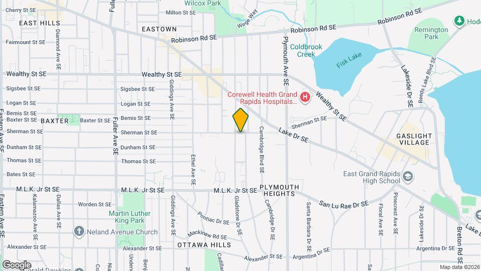 1624 Sherman St SE, Unit Lower Map and Location Details