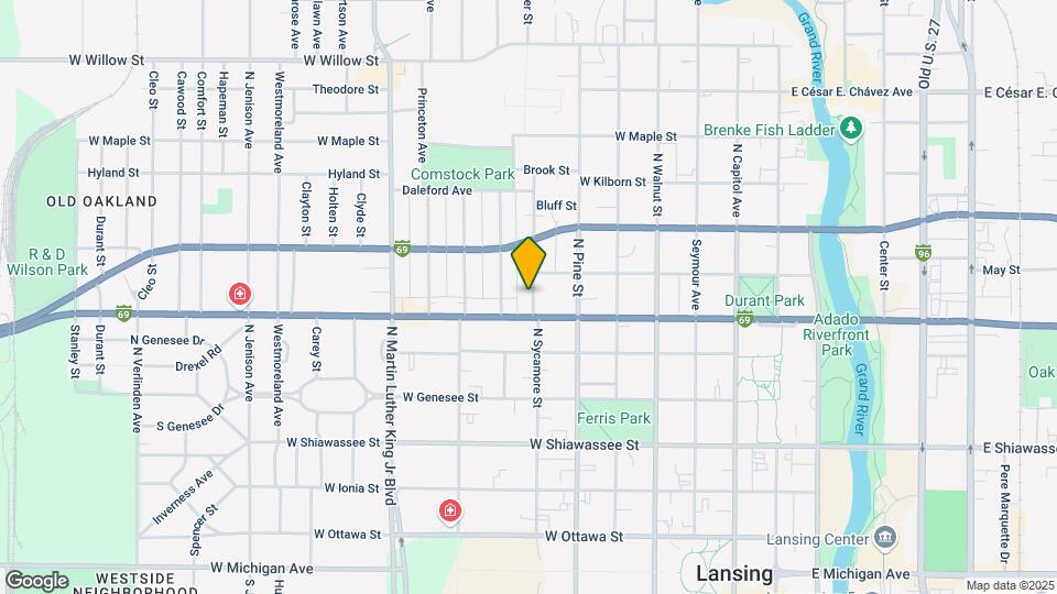 717 N Sycamore St Map and Location Details