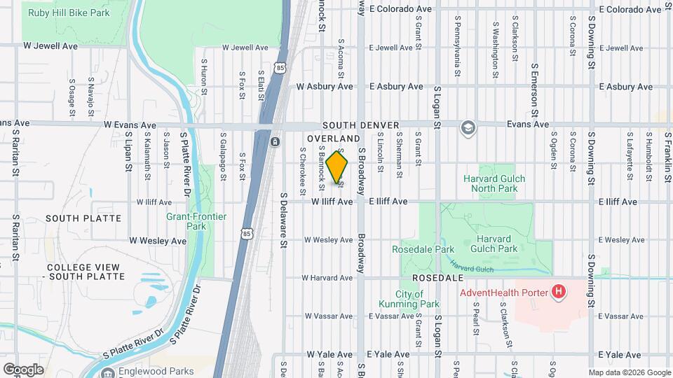 2275 S Acoma St Map and Location Details