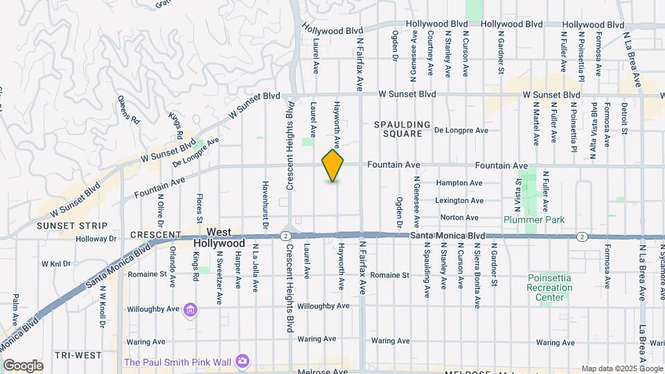1253 N Hayworth Ave Mapa y Detalles de la Ubicación