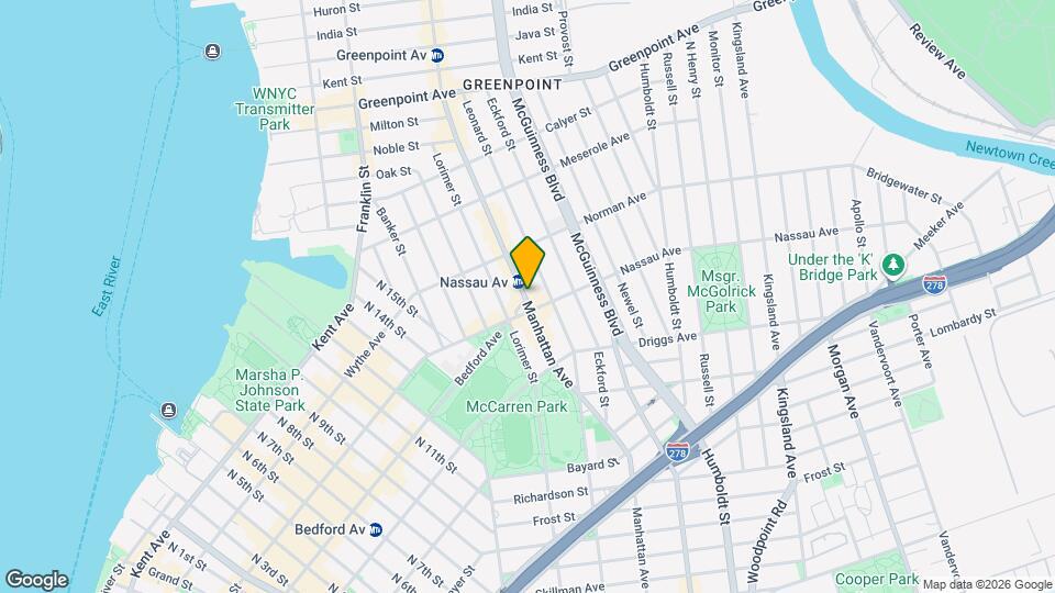644 Manhattan Ave Map and Location Details