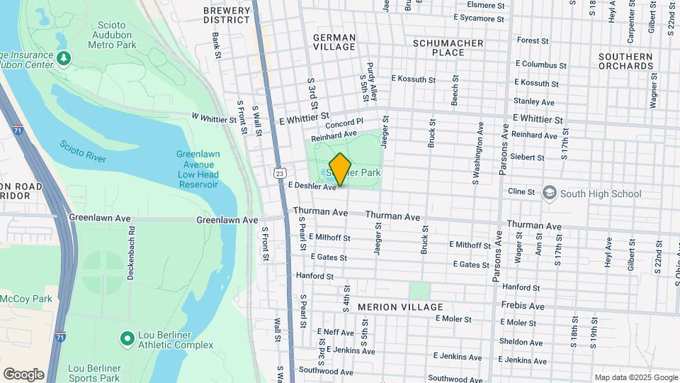 123 E Deshler Ave Map and Location Details