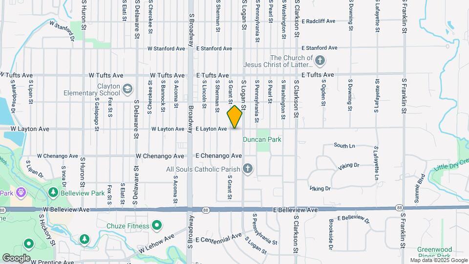 4800 S Grant St Map and Location Details