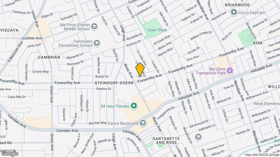 1817 Foxworthy Ave Map and Location Details