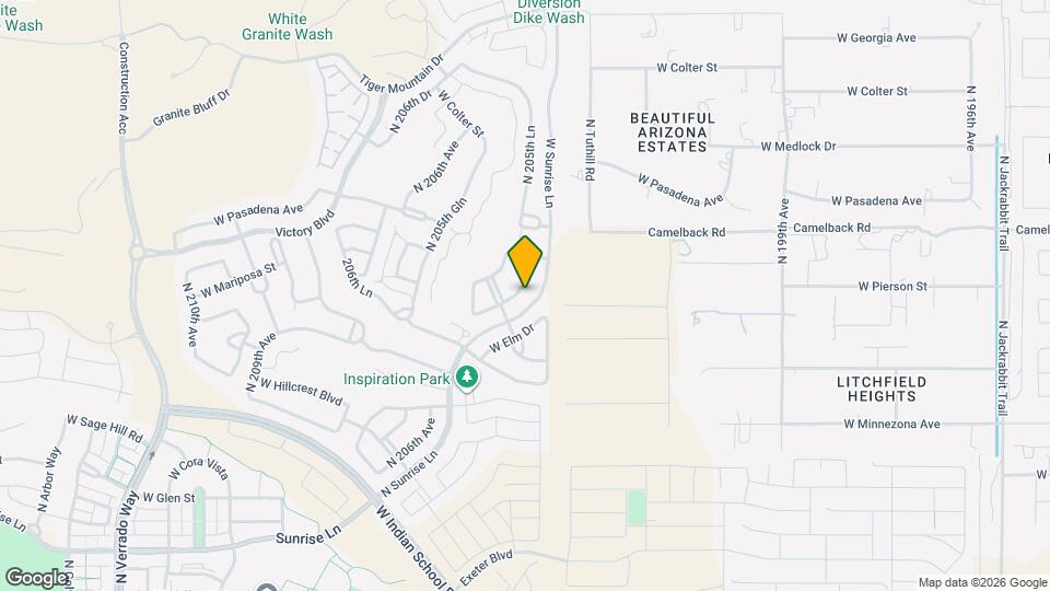20523 W Rosewood Ln Map and Location Details