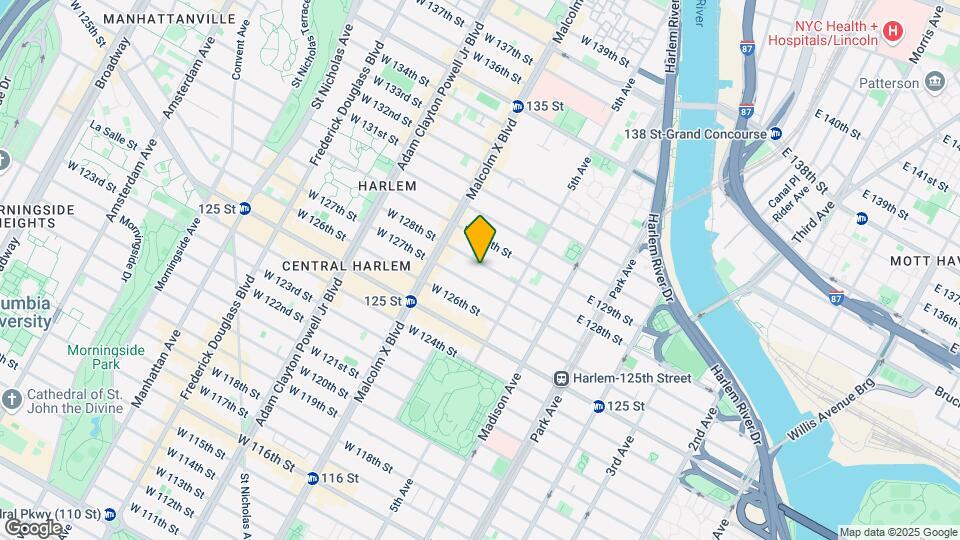 34 W 128th St Map and Location Details