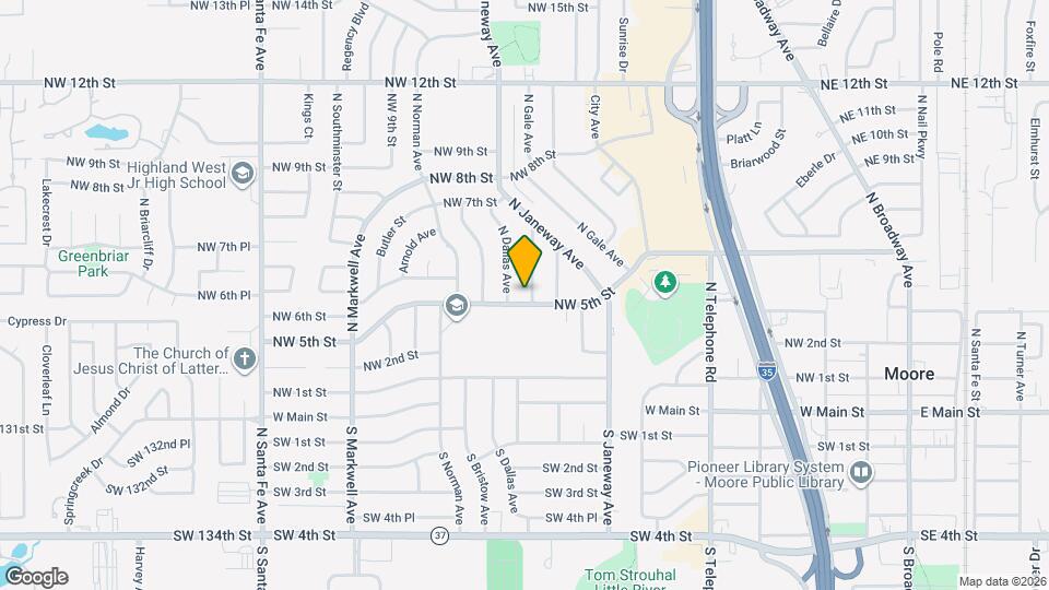 605 N Dillon Ave Map and Location Details