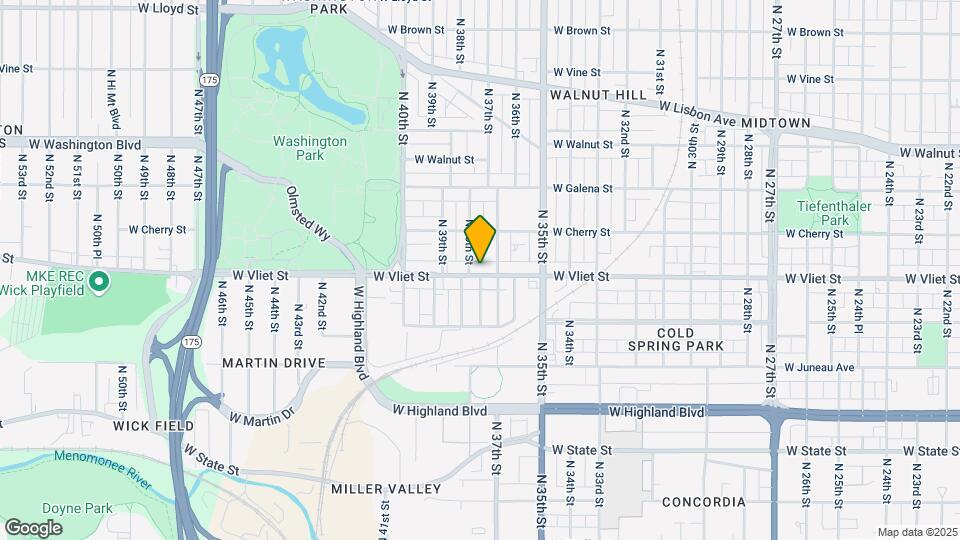 3718 W Vliet St, Unit A Map and Location Details