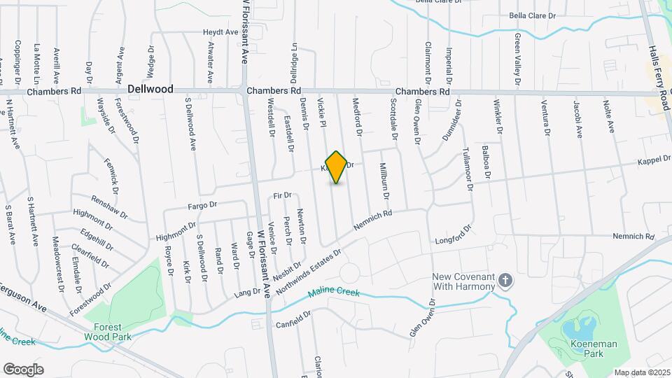 9756 Vickie Pl Map and Location Details