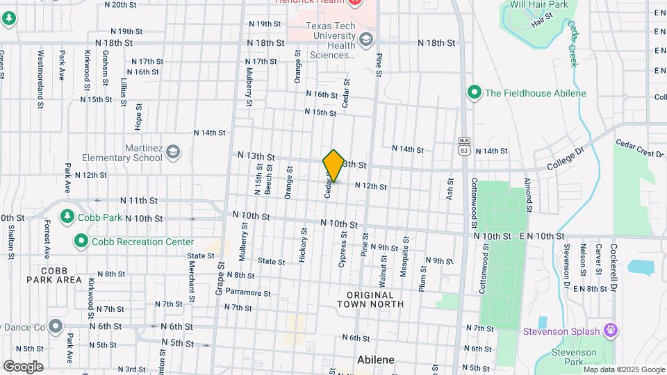 1141 Cedar St Map and Location Details