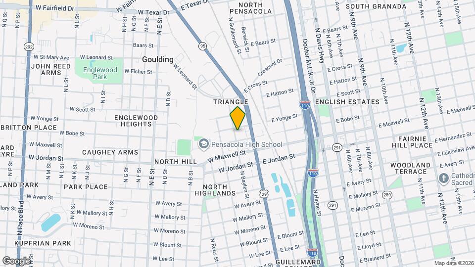 2310 N Baylen St Map and Location Details