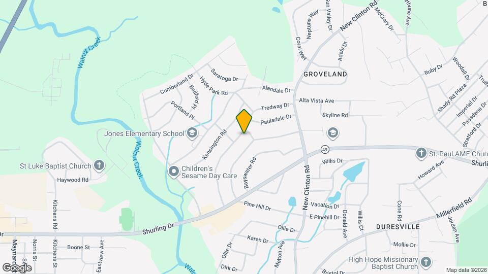 2525 Tredway Dr Map and Location Details