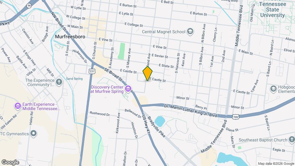 601 S Highland Ave Map and Location Details