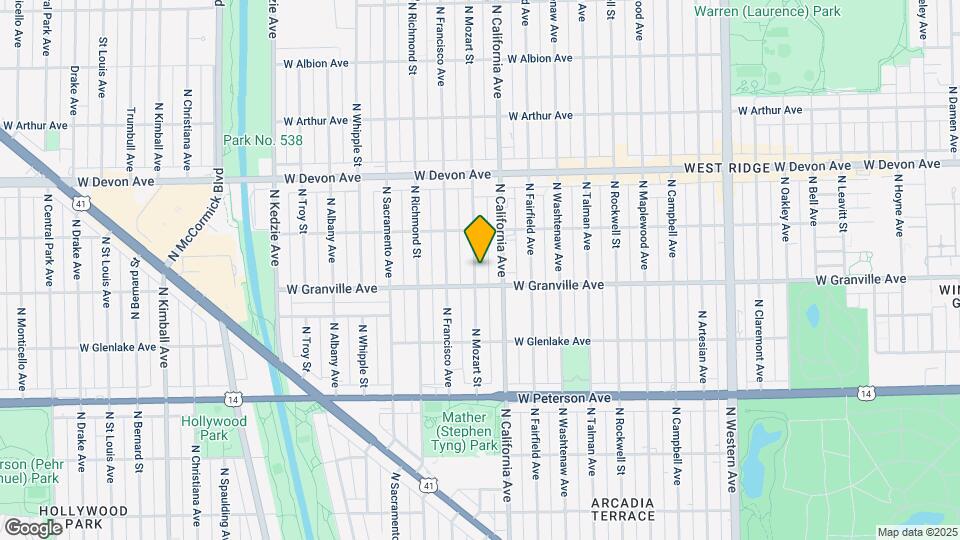 6217 N Mozart St, Unit 2E Mapa y Detalles de la Ubicación