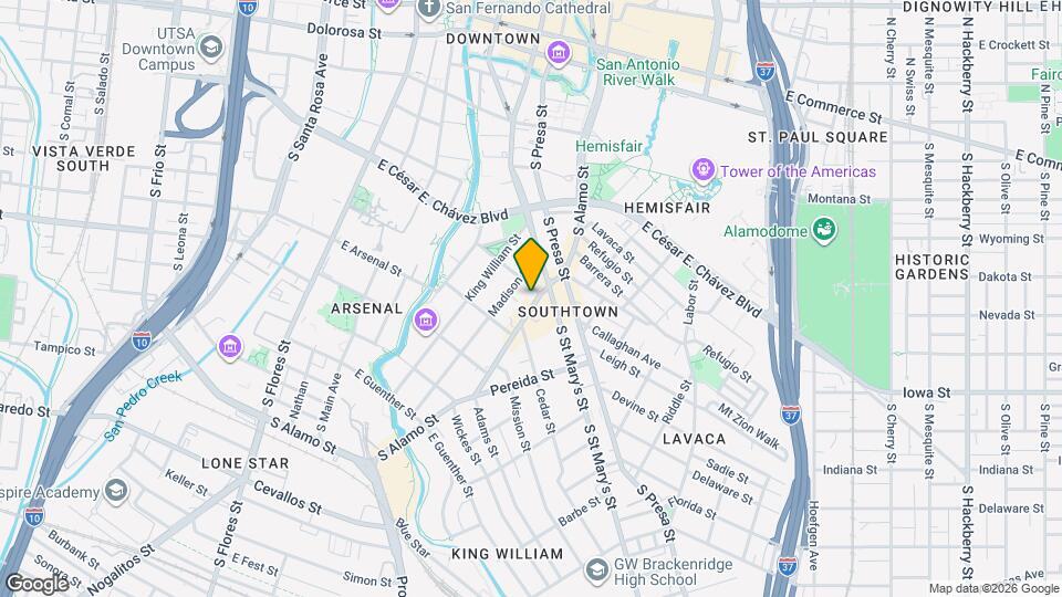 919 S Alamo St Mapa y Detalles de la Ubicación