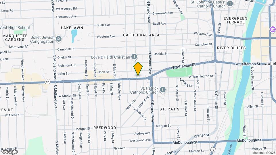 825 W Jefferson St Map and Location Details