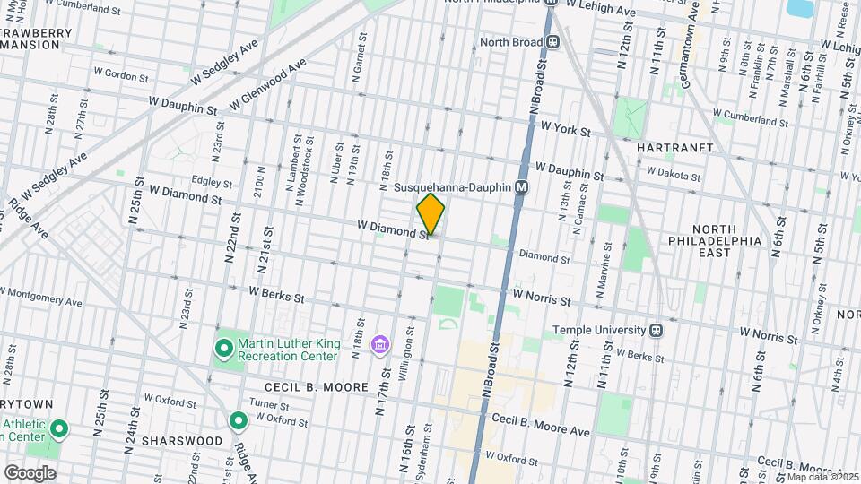 1616 W Diamond St Map and Location Details